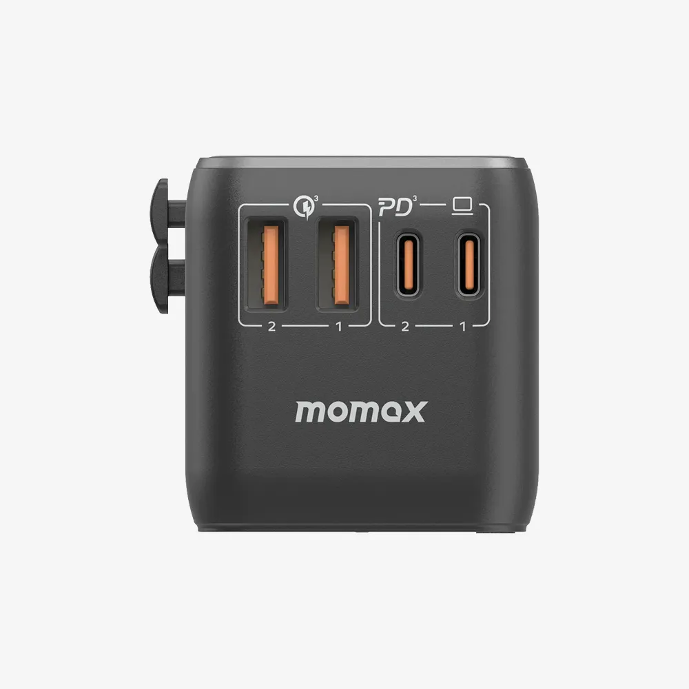 1-World 100W GaN 4 ports   AC Travel Adapter