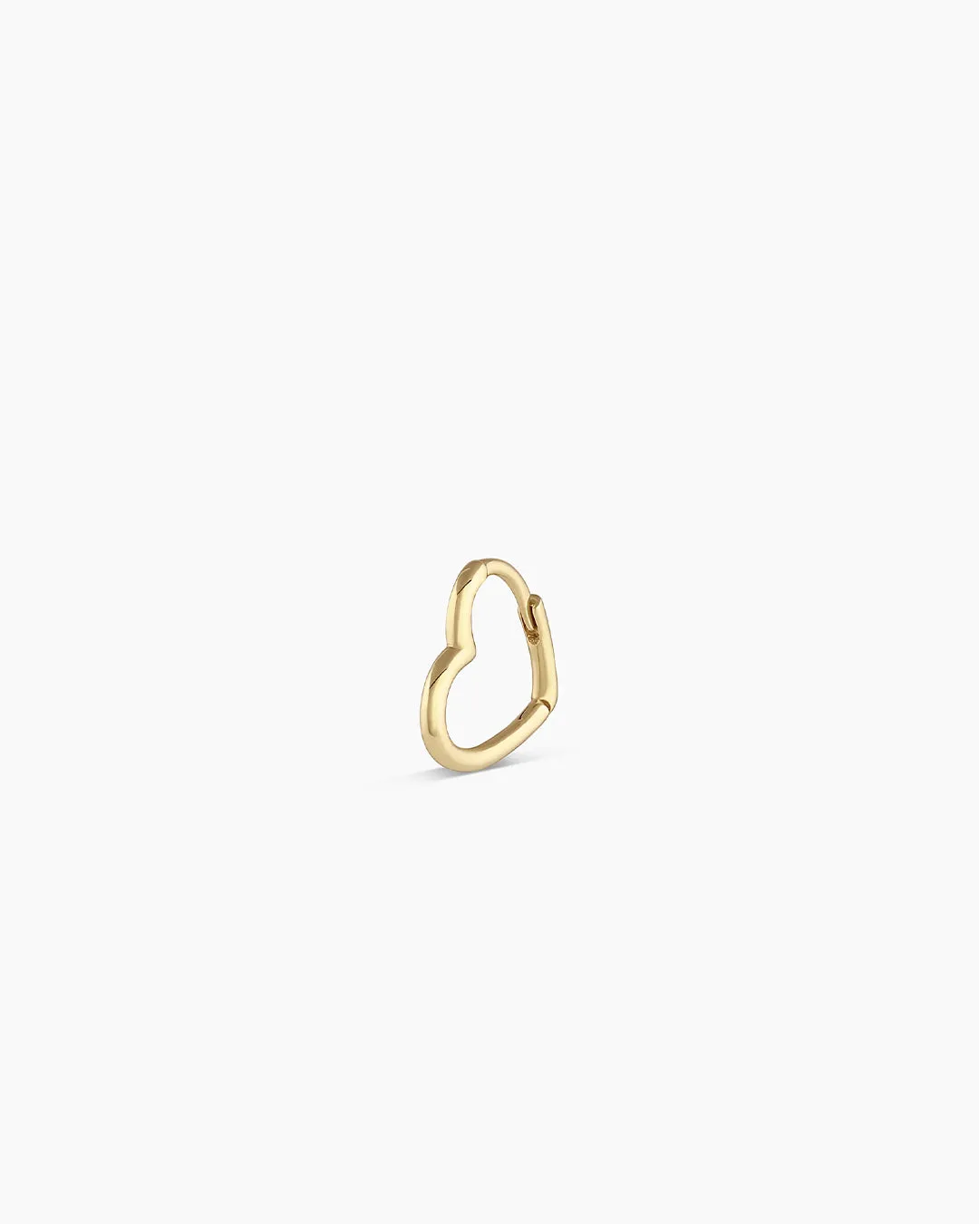 14k Gold Mini Open Heart Huggies