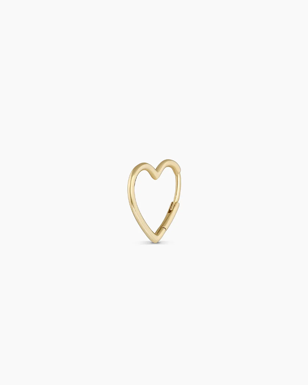 14k Gold Open Heart Huggies