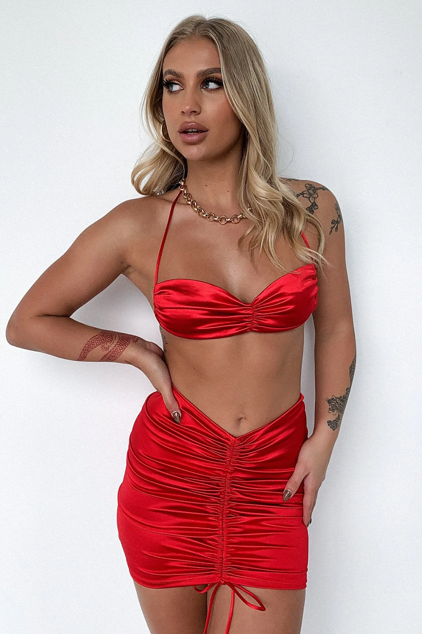 Alannah Crop - Red