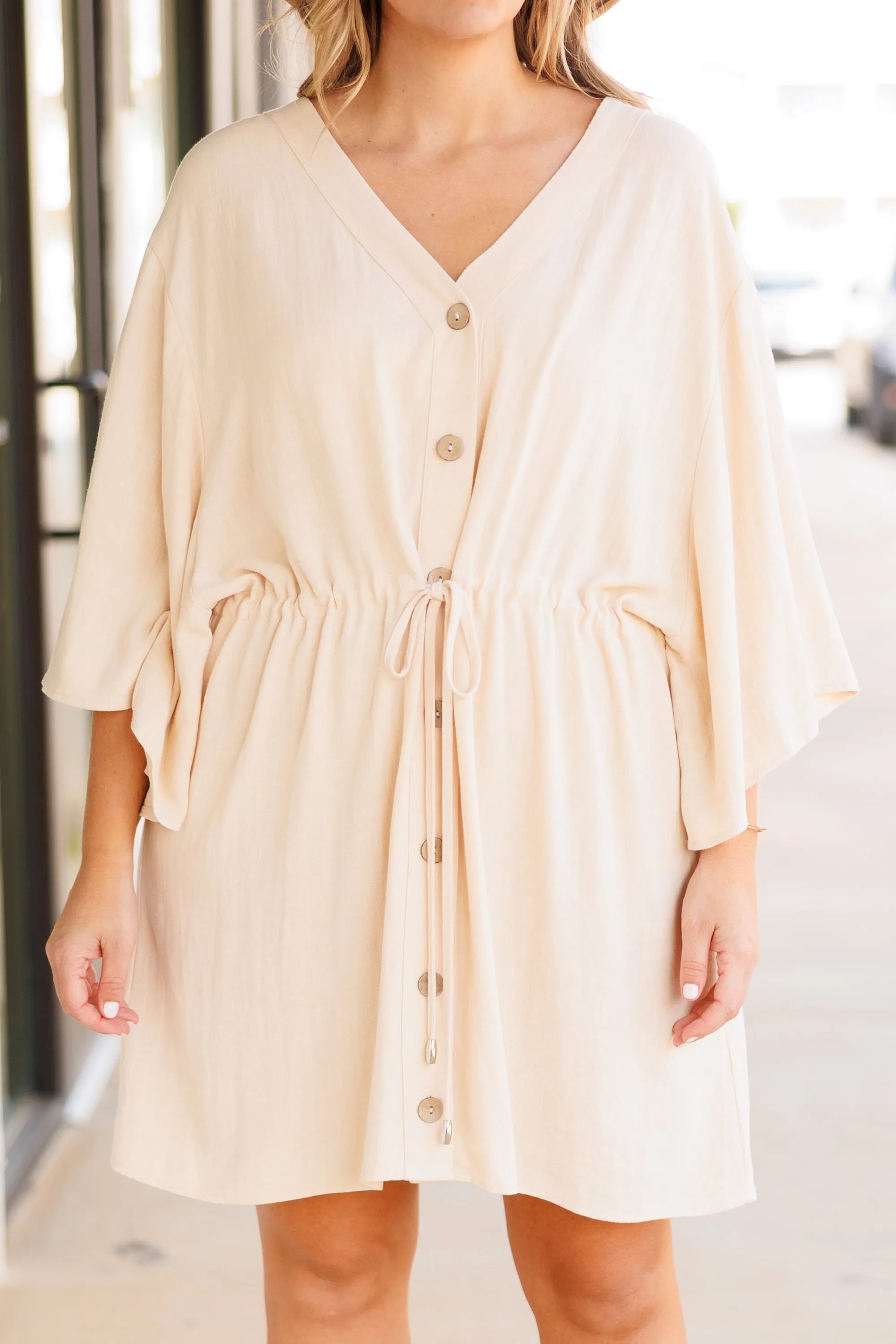 All Season Long Dress, Oatmeal