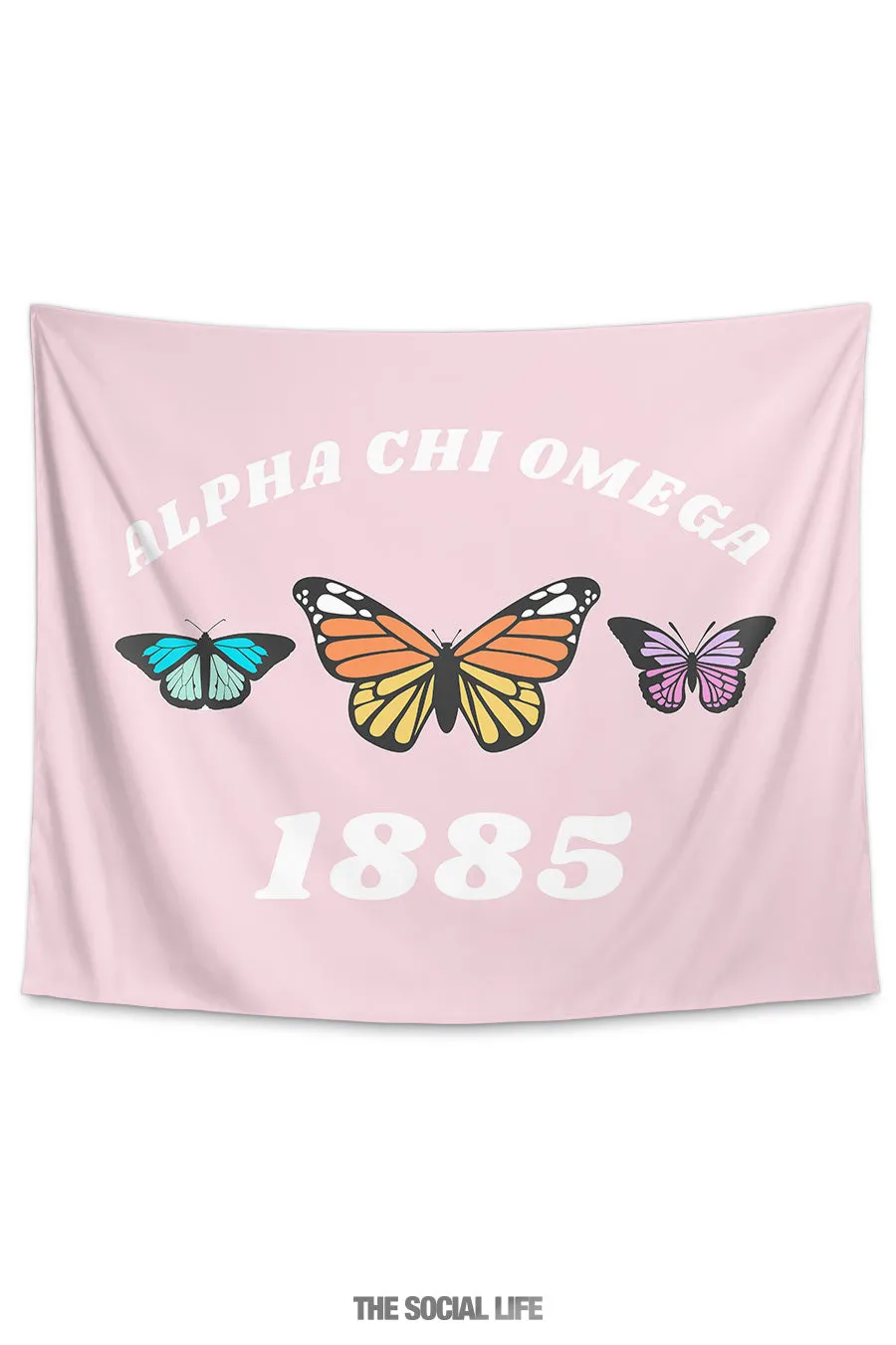 Alpha Chi Omega Butterfly Tapestry