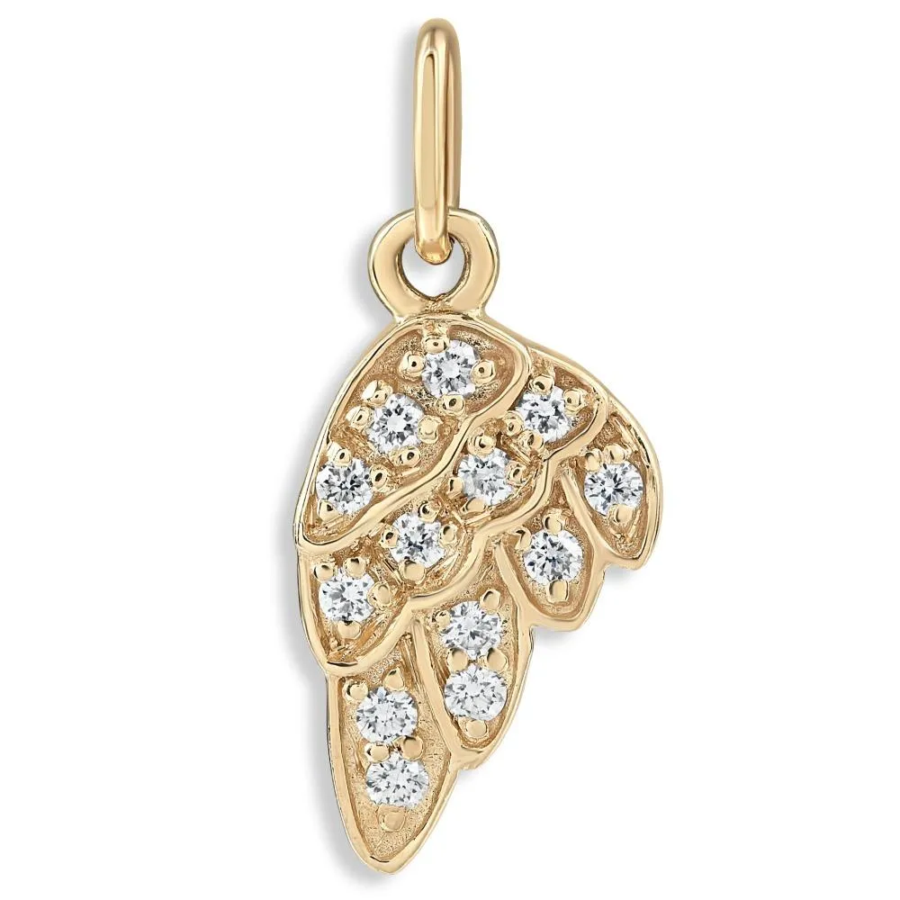 Angel Wing Mini Charm Pavé Diamonds