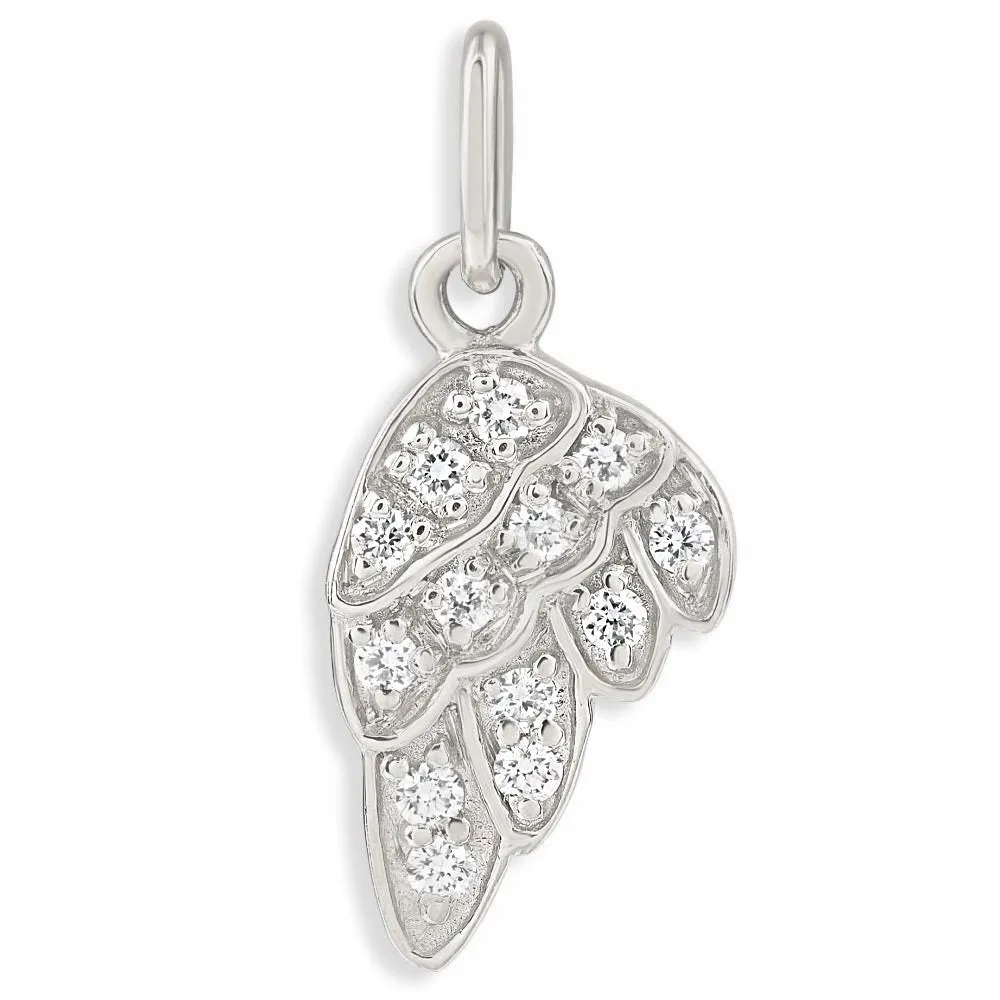 Angel Wing Mini Charm Pavé Diamonds