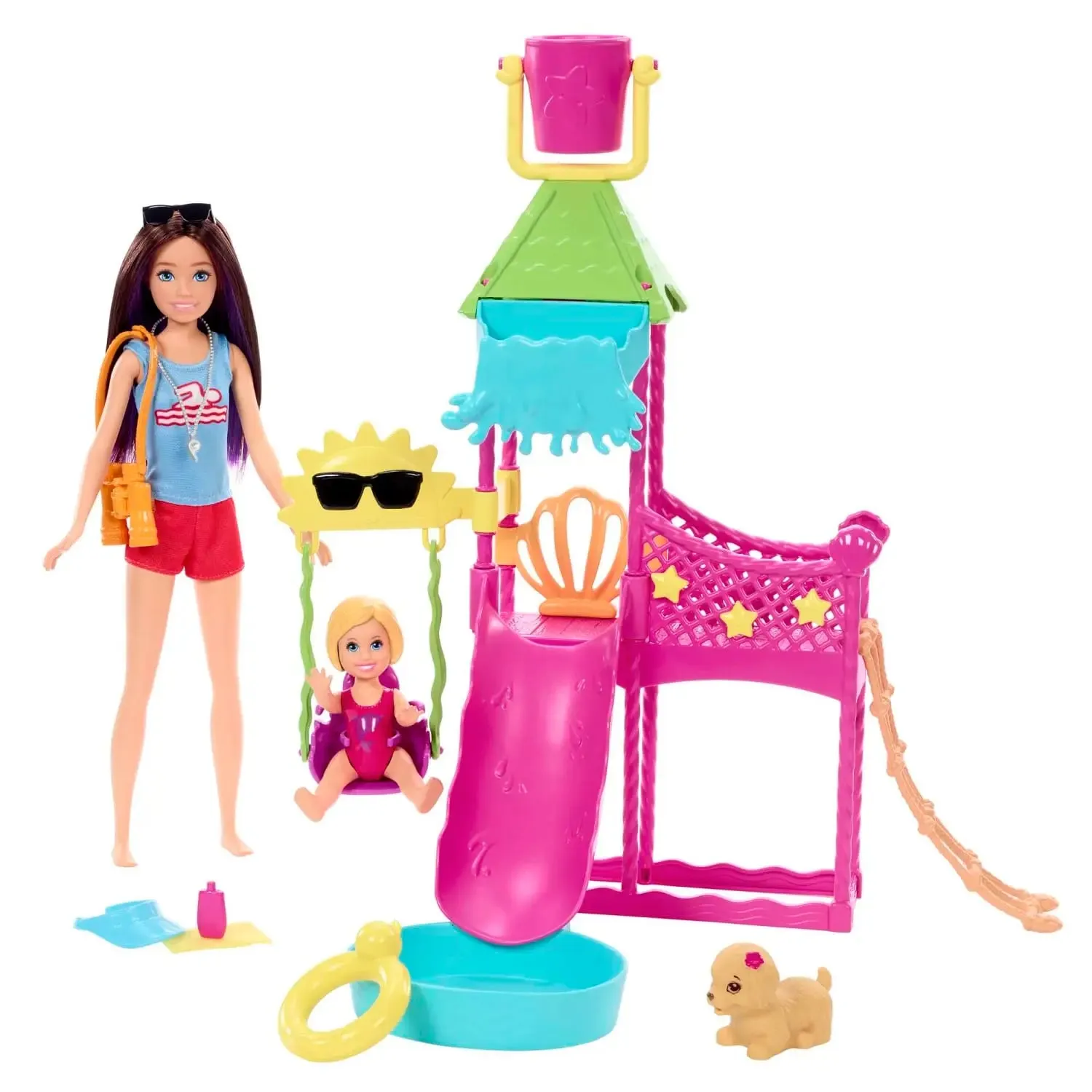 BARBIE SKIPPER FIRST JOBS DOLL WATERPARK PLAYSET