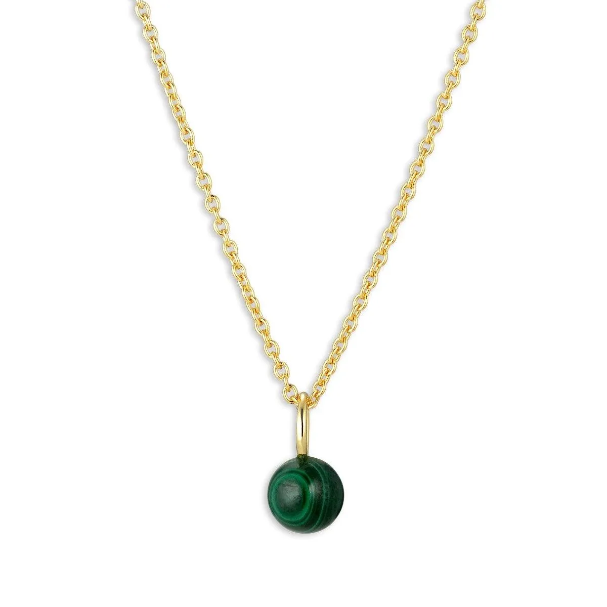 Bermuda Malachite Pendant Gold