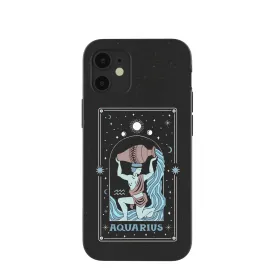 Black Aquarius iPhone 12 Mini Case