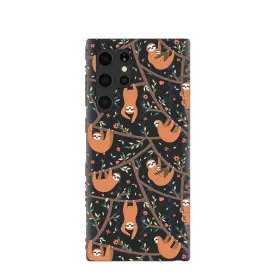 Black Jungle Sloths Samsung Galaxy S22 Ultra Case