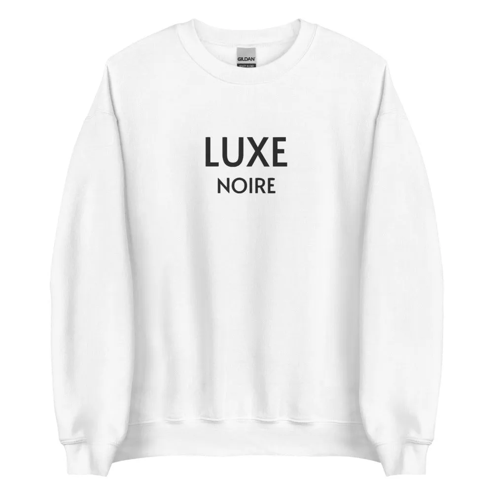 Black Luxury Sweatshirt- White