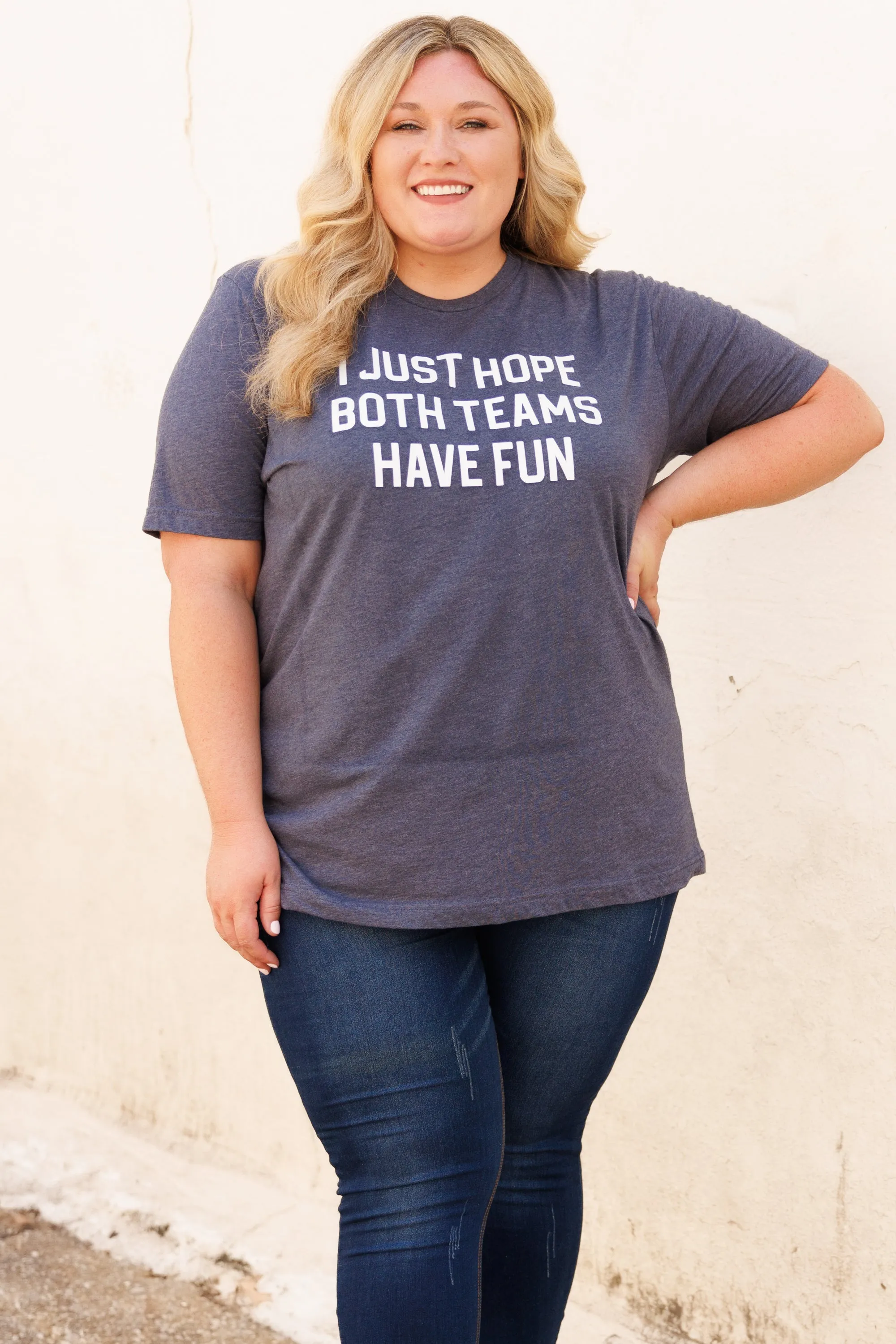 Both Teams Have Fun Tee, Heather Navy