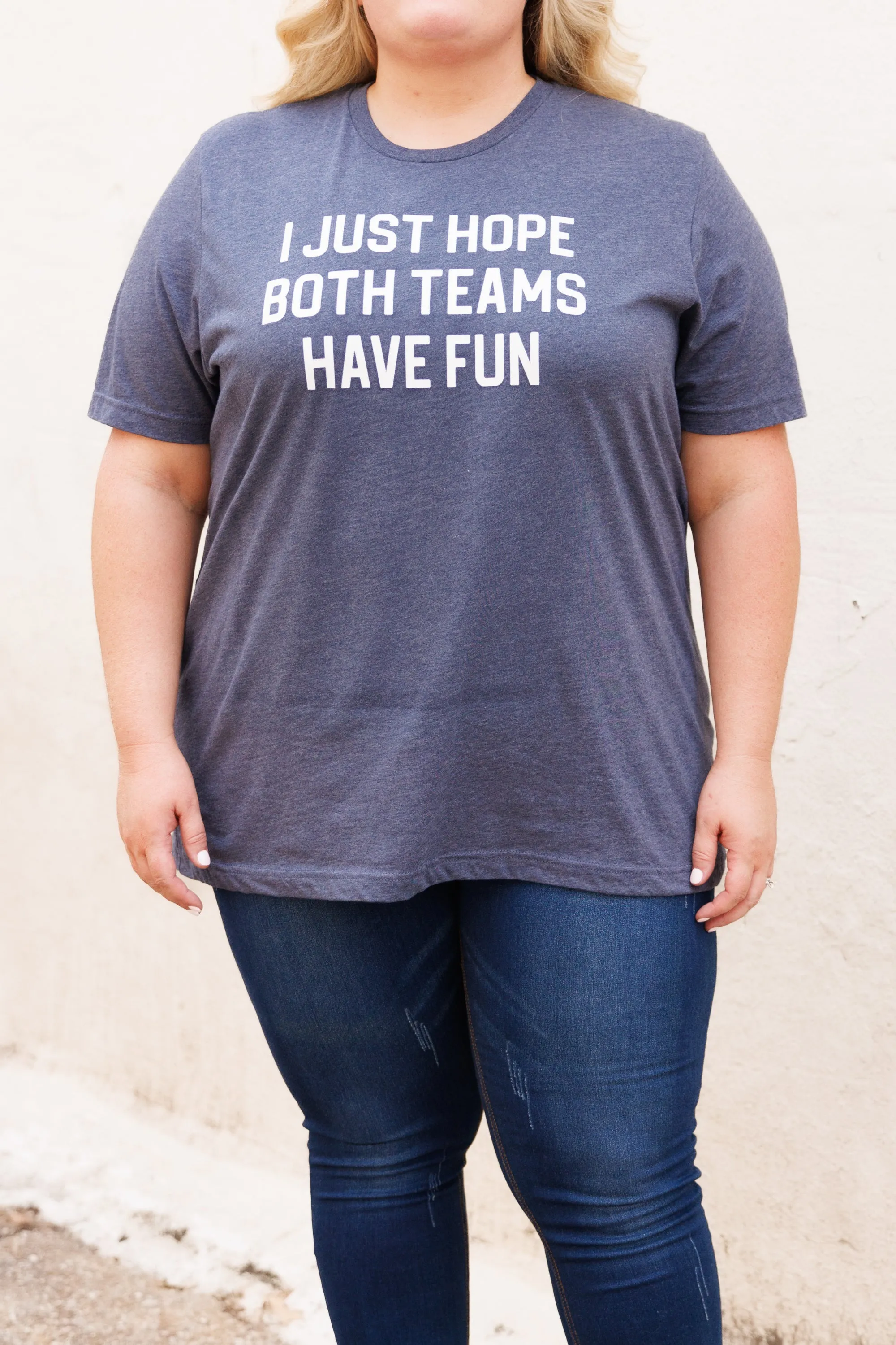 Both Teams Have Fun Tee, Heather Navy