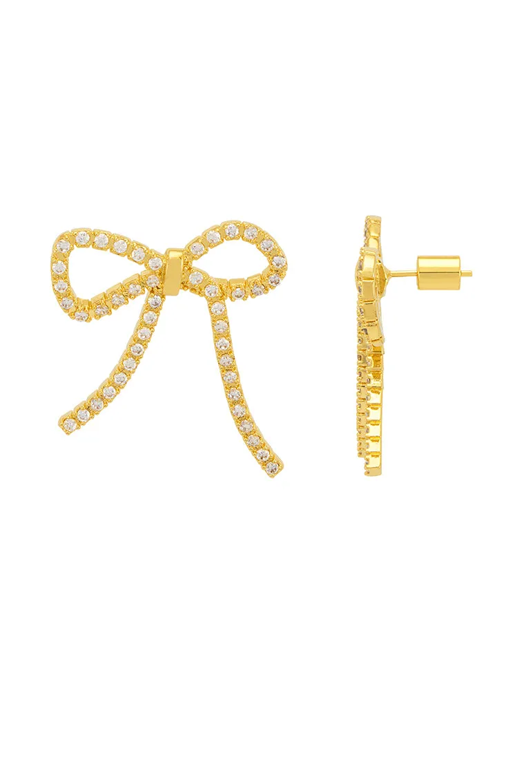 Bow Tennis Chain Earrings