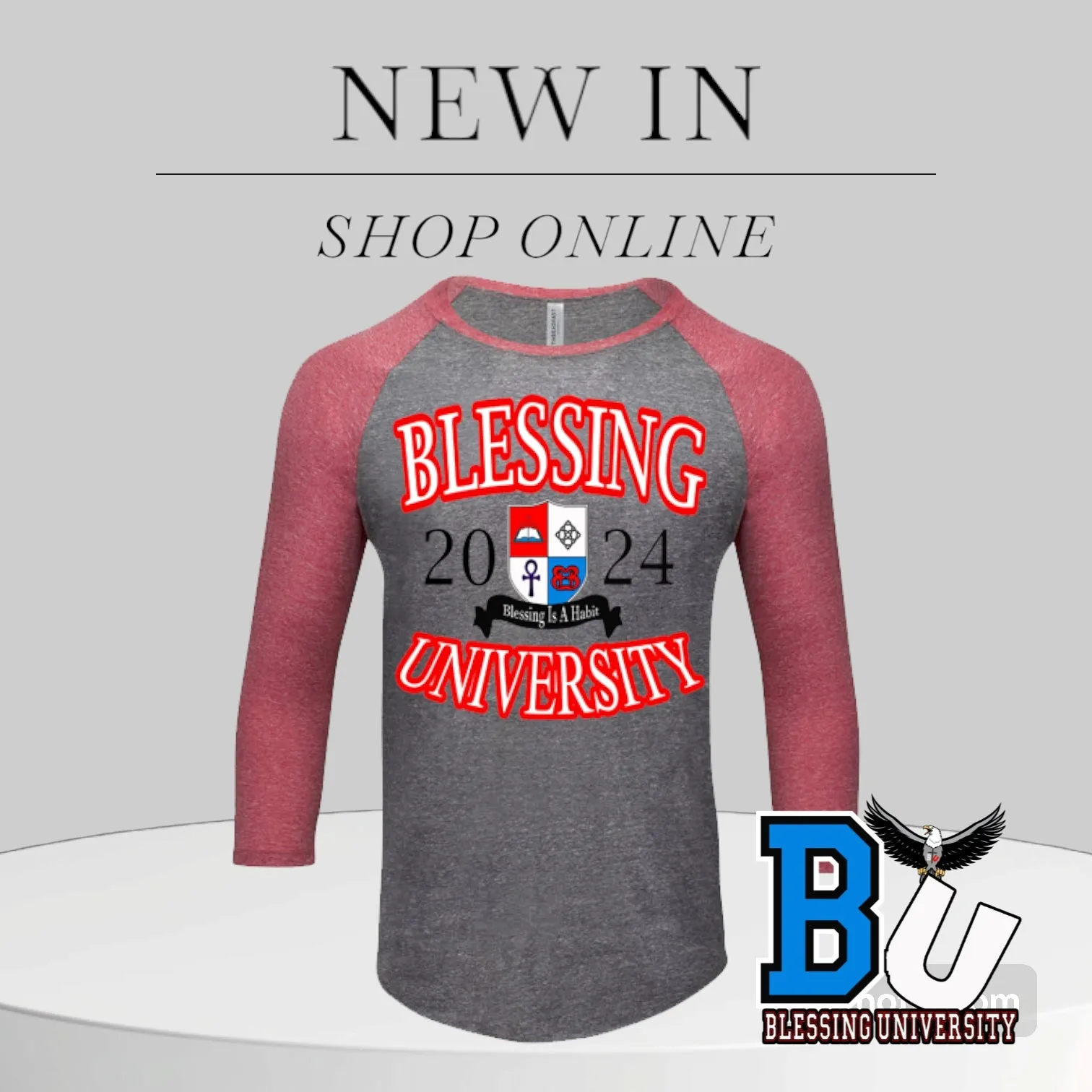 BU Ragland shirt 3/4 sleeve style 3