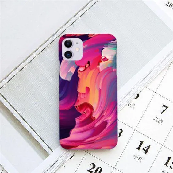 Canvas Print Slim Phone Case Cover Cover Pink For Poco