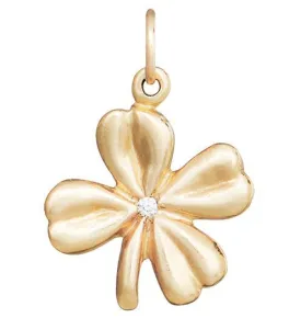 Clover Flower Charm With Diamond