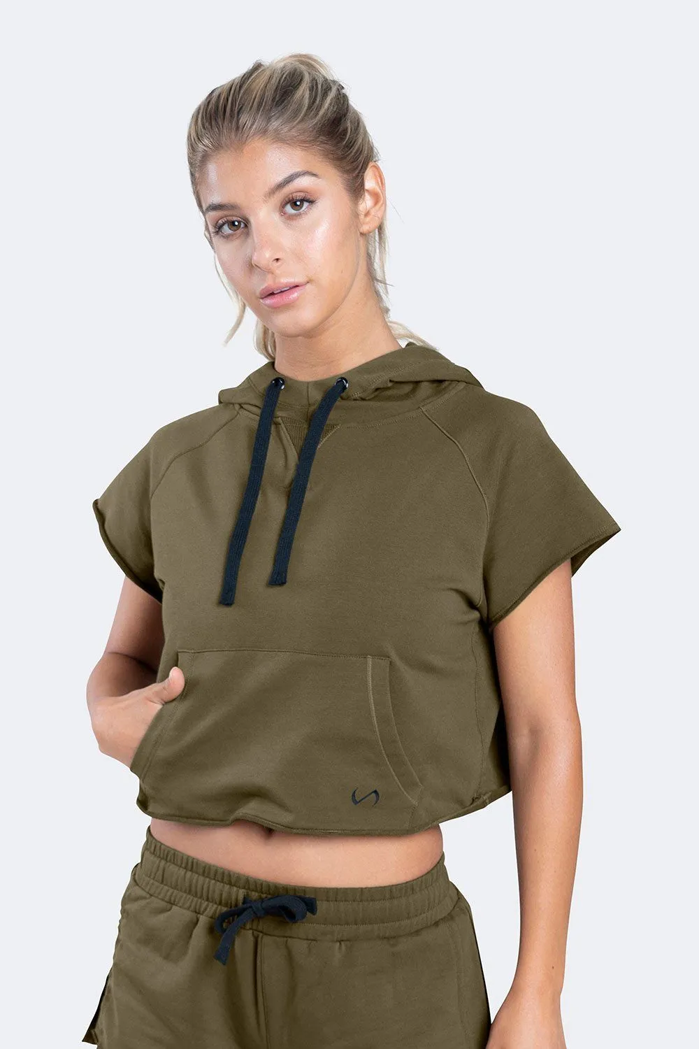 Collegiate Crop Hoodie