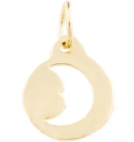 Crescent Moon Cutout Charm