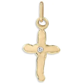 Cross Smushie Mini Charm with Diamond