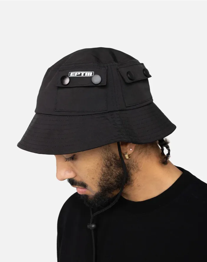 EPTM Snap Button Bucket Hat Black