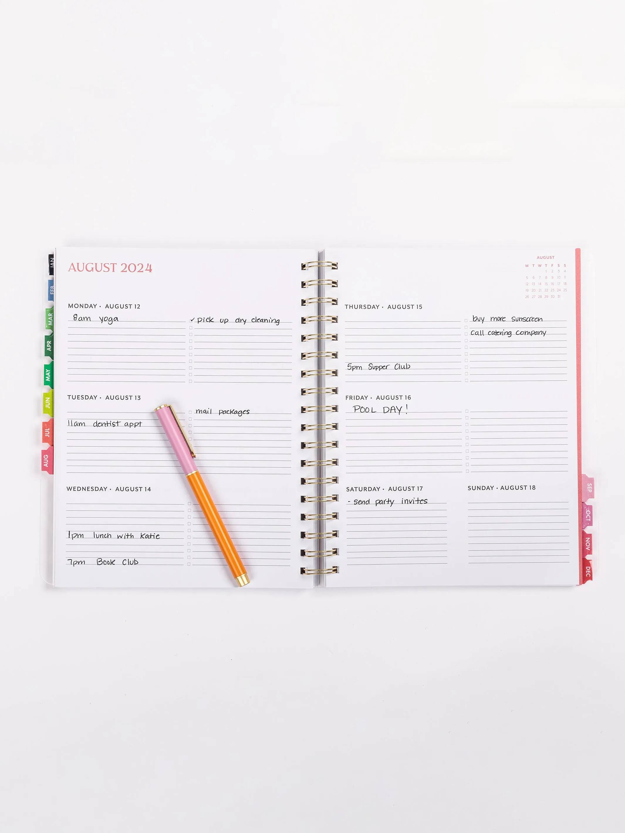 FINAL SALE - 2024 Spiral Weekly Planner | Bamboo Breeze Green