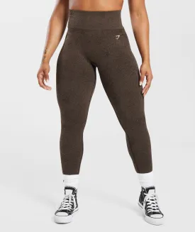 Gymshark Adapt Pattern Seamless Leggings - Woodland Brown/Soul Brown