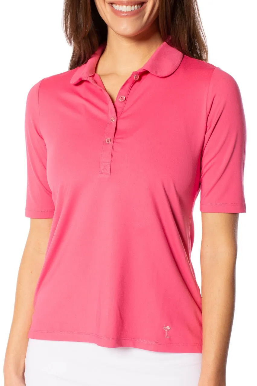 Hot Pink Fabulous Elbow Polo