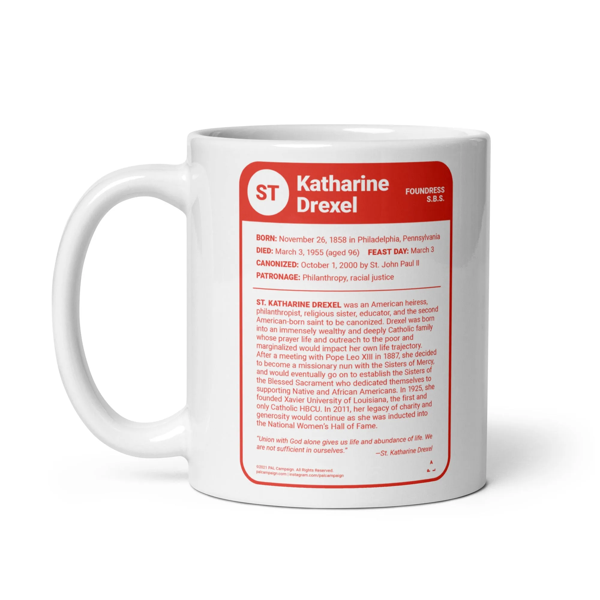 Katharine Drexel Saint Card Mug