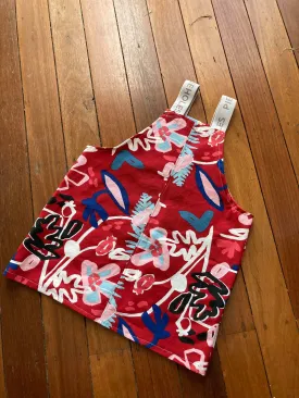 Kids Red abstract Pinny