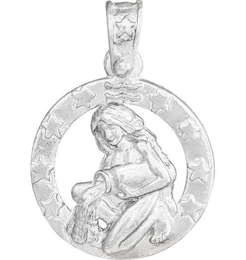 Large Aquarius Zodiac Charm