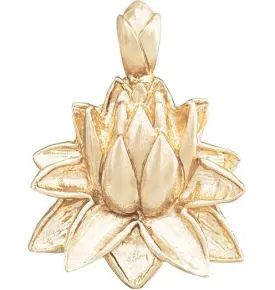 Large Lotus Flower Charm