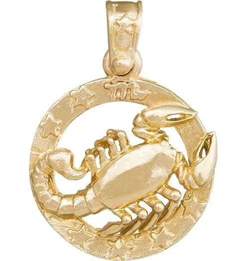 Large Scorpio Zodiac Charm