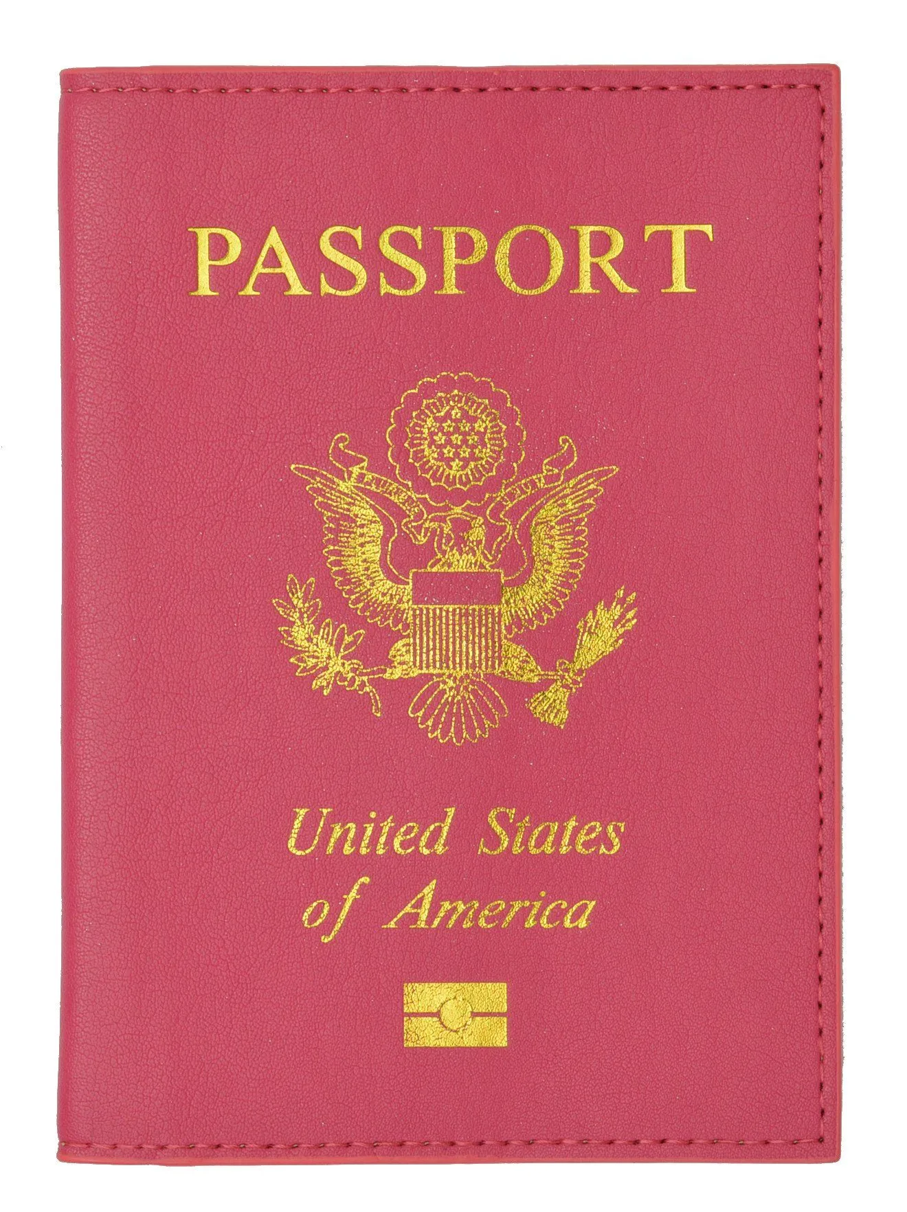 Leather USA Logo Passport Holder - Brown