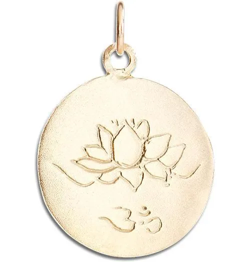 Lotus Om Disk Charm