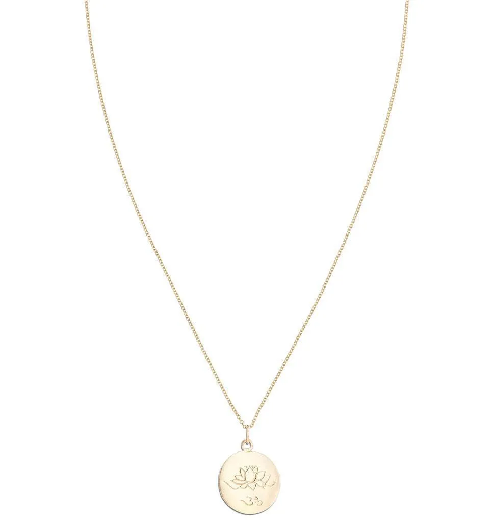 Lotus Om Disk Charm