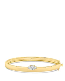 Marquise CZ Hinged Bangle