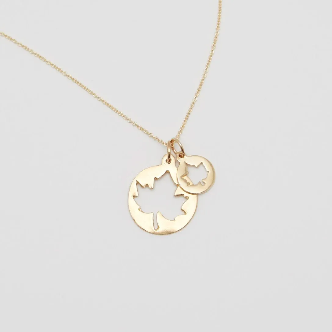 Medium Maple Leaf Cutout Charm