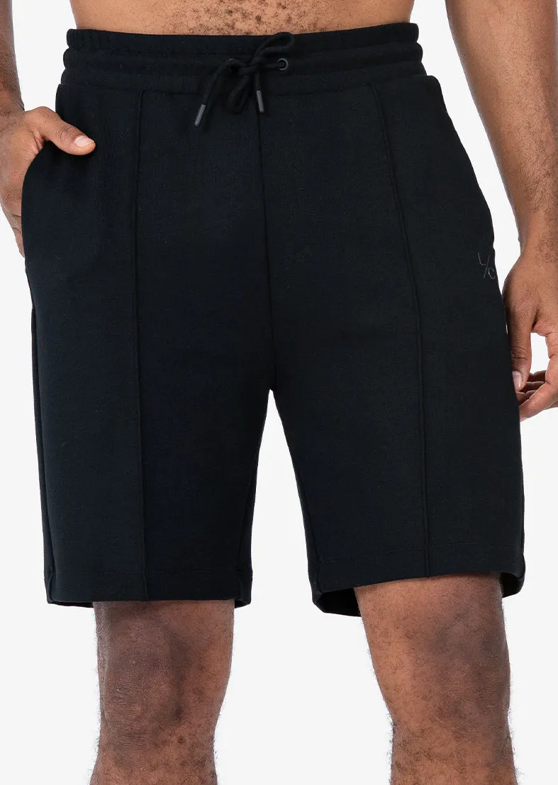 Mens All Around Lounge Tee & Shorts Set Black