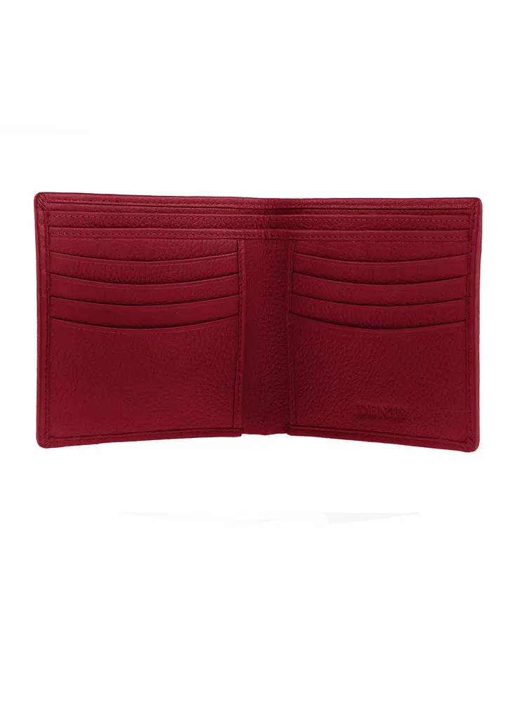 Men's Slim Pebble Grain Leather Bifold Wallet with RFID Blocking