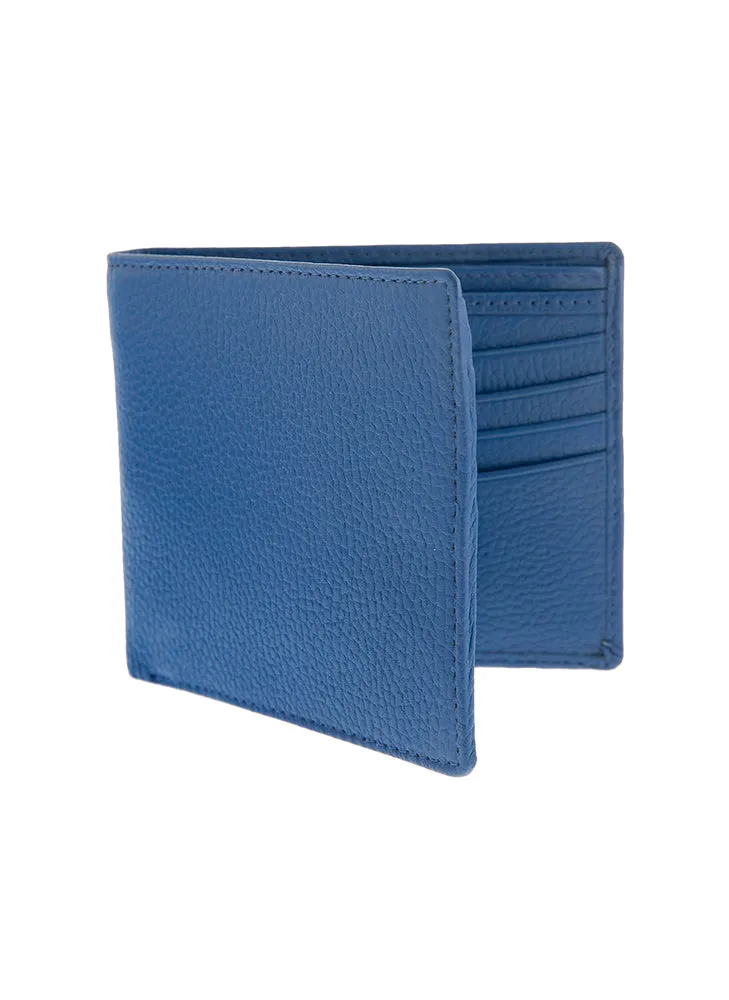 Men's Slim Pebble Grain Leather Bifold Wallet with RFID Blocking