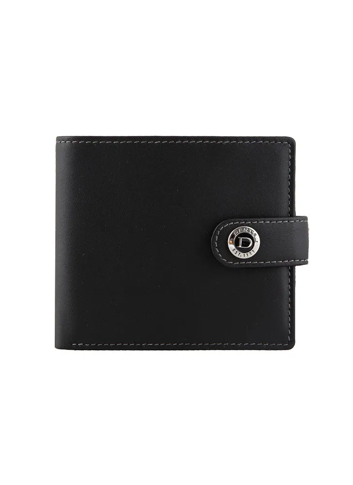 Men's Smooth Nappa Leather Bifold Wallet with RFID Blocking and Coin Purse