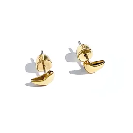 Mini Curve Studs - Gold