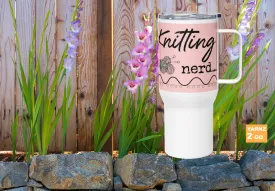 NEW! Travel mug for "knitting nerds"