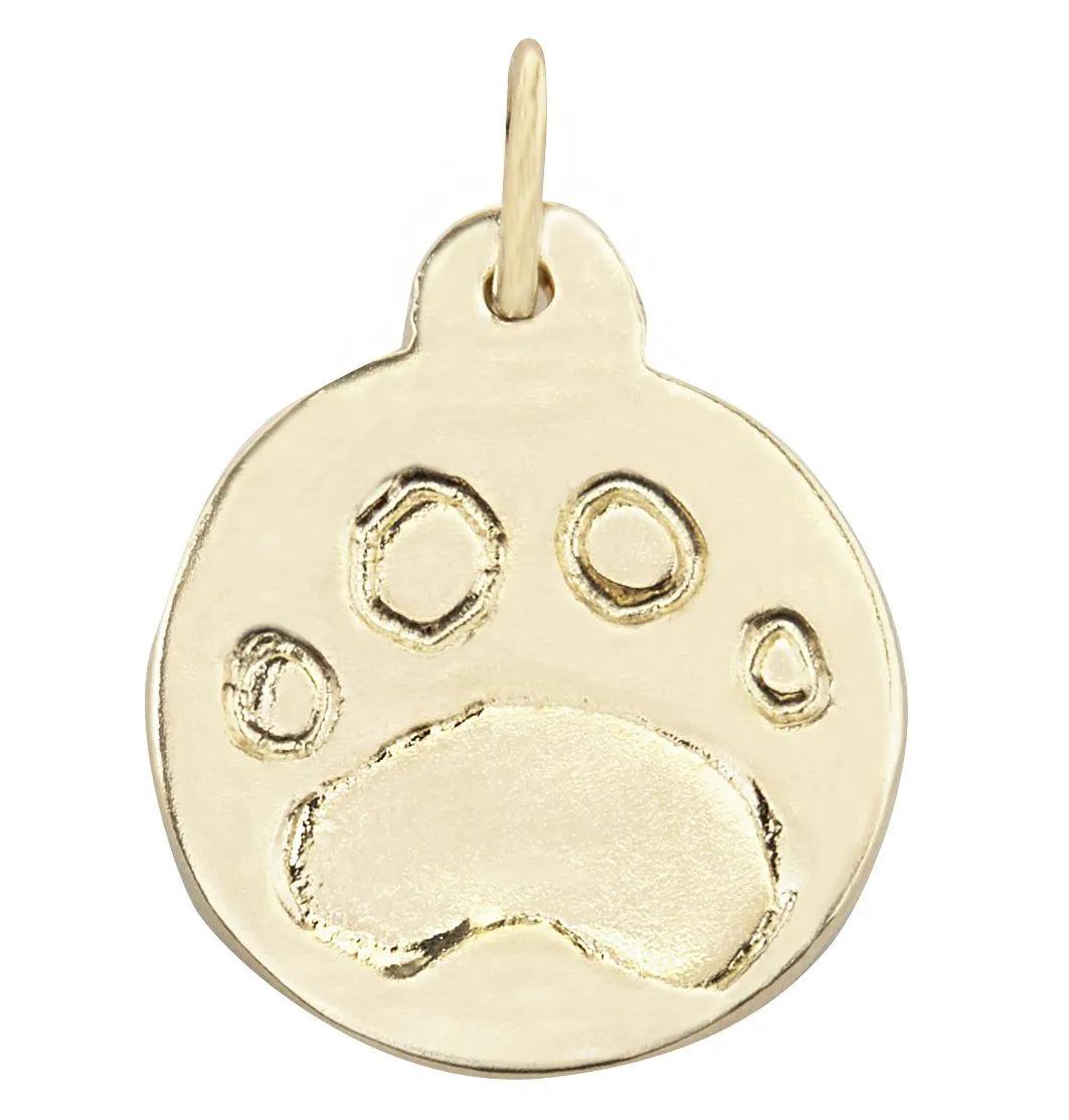 Paw Print Disk Charm