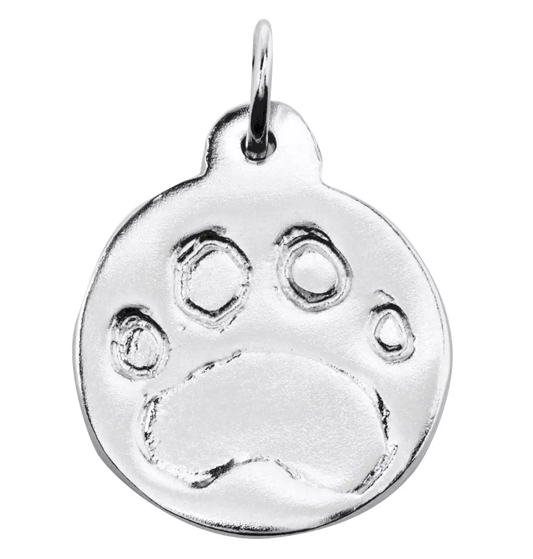 Paw Print Disk Charm