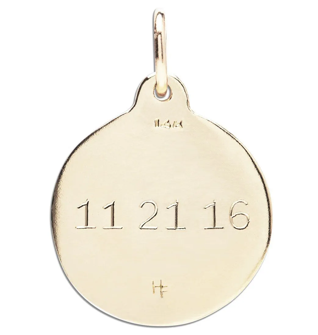 "F" Alphabet Charm With Diamond