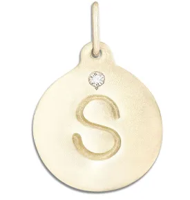 "S" Alphabet Charm With Diamond