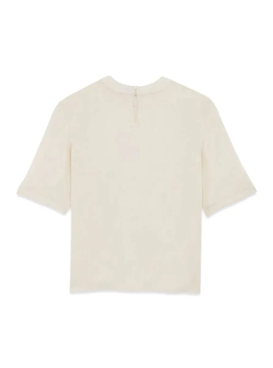 ROUND-NECK SILK T-SHIRT