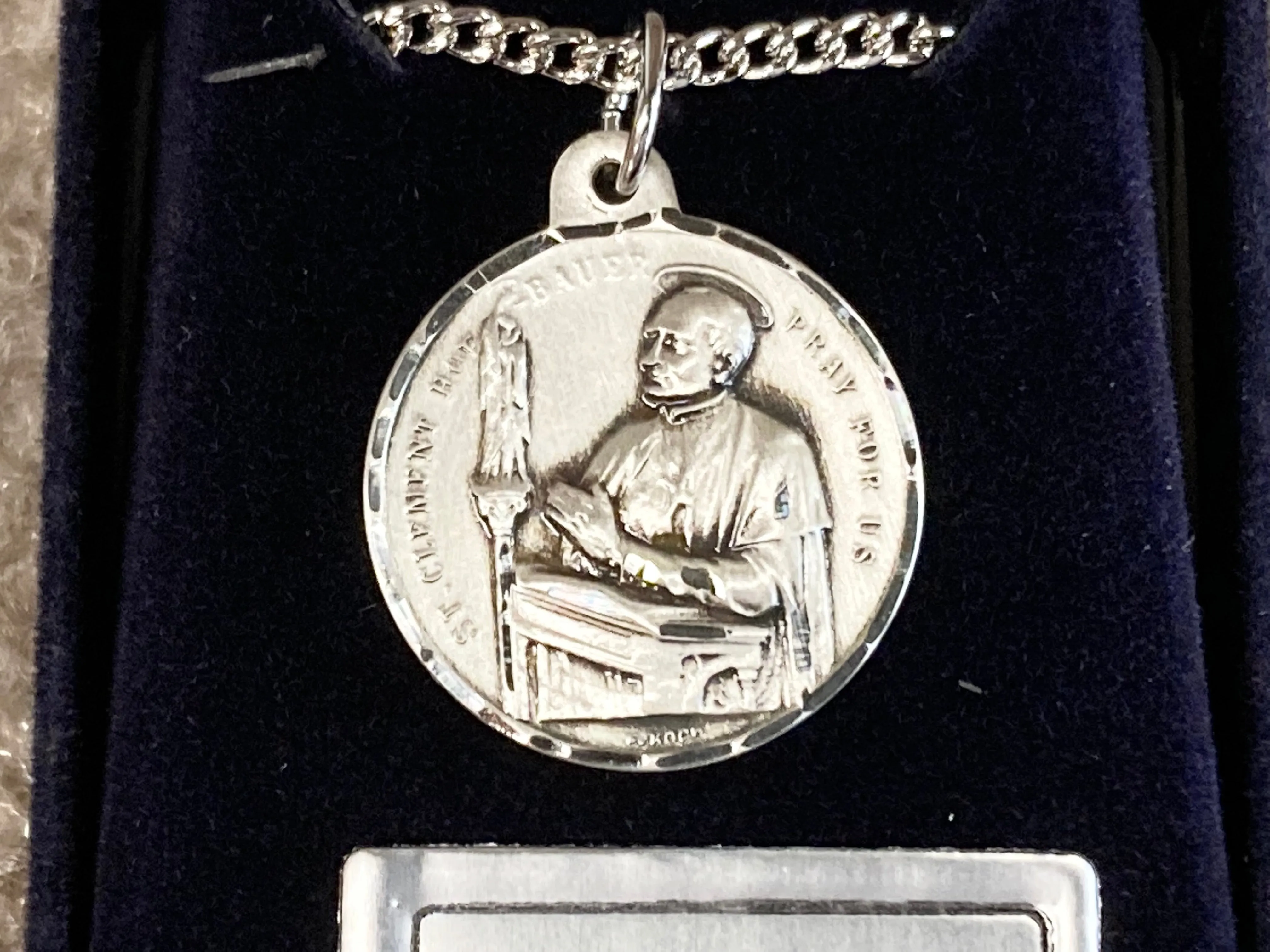 Saint Clement Hofbauer Silver Pendant And Chain