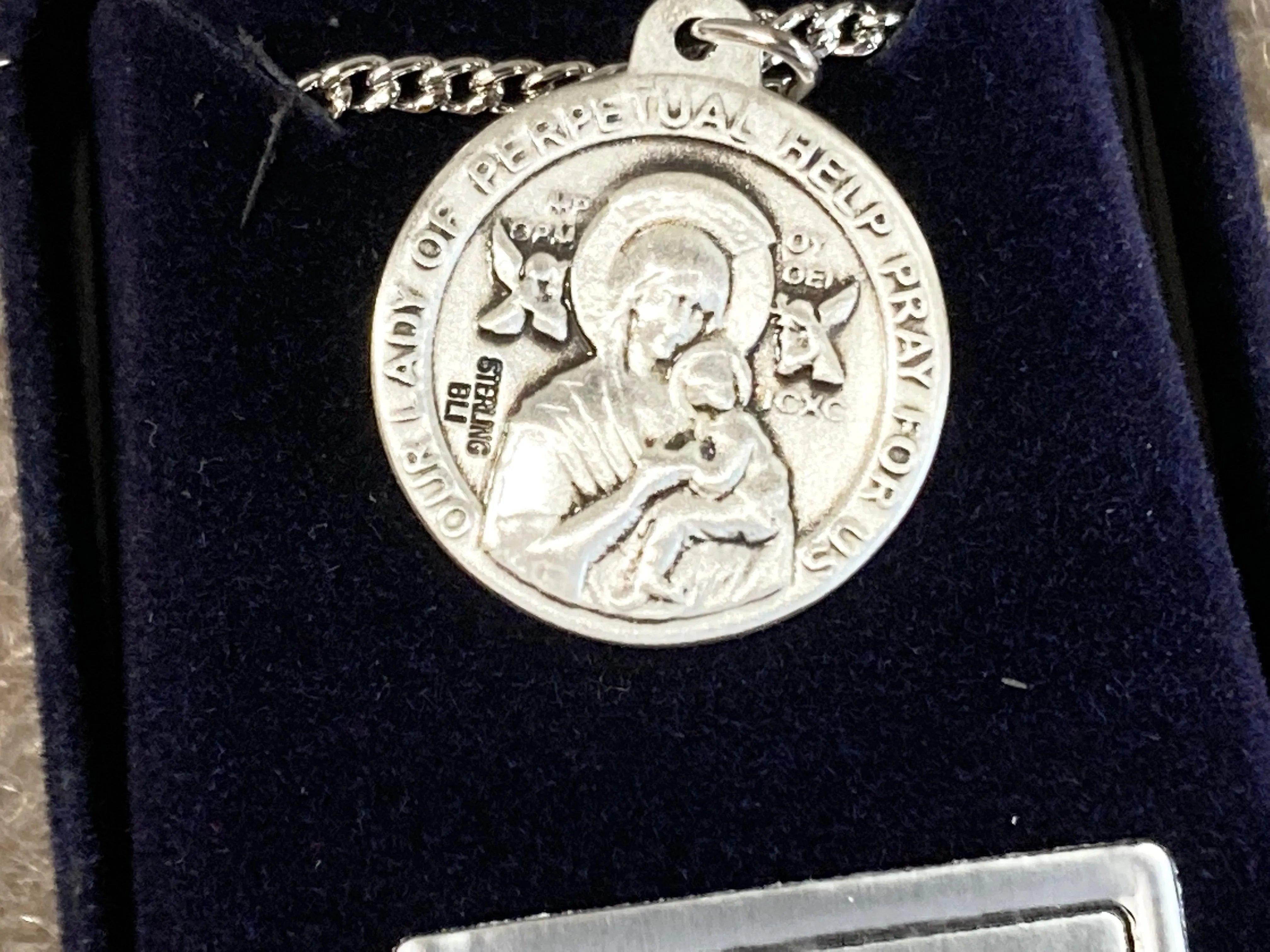 Saint Clement Hofbauer Silver Pendant And Chain