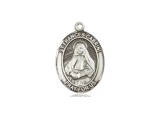 Saint Frances Cabrini Silver Pendant With Chain